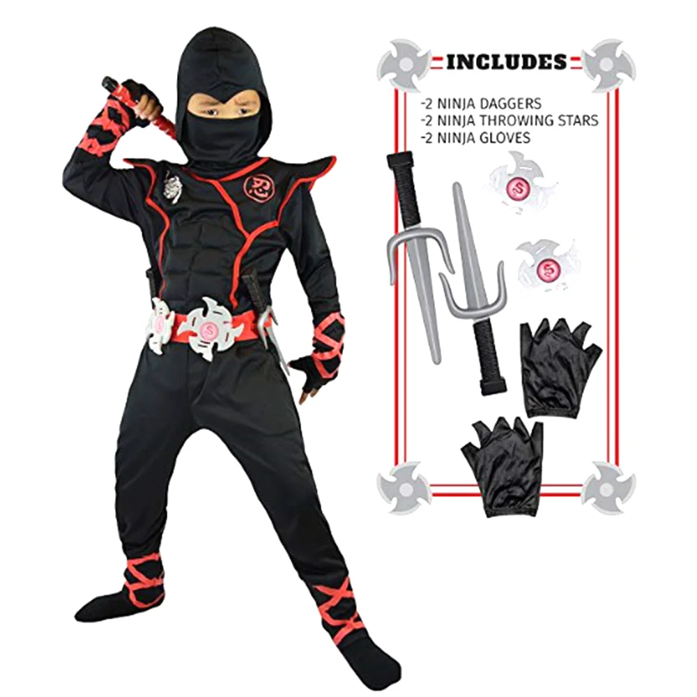 Ninja Kostým Dítě Ninjago Party Kostýmy Chlapci Dívky Halloween Maškarní Šaty Superhrdina Cosplay Ninja Oblek Děti Oblečení Set Dárek 0