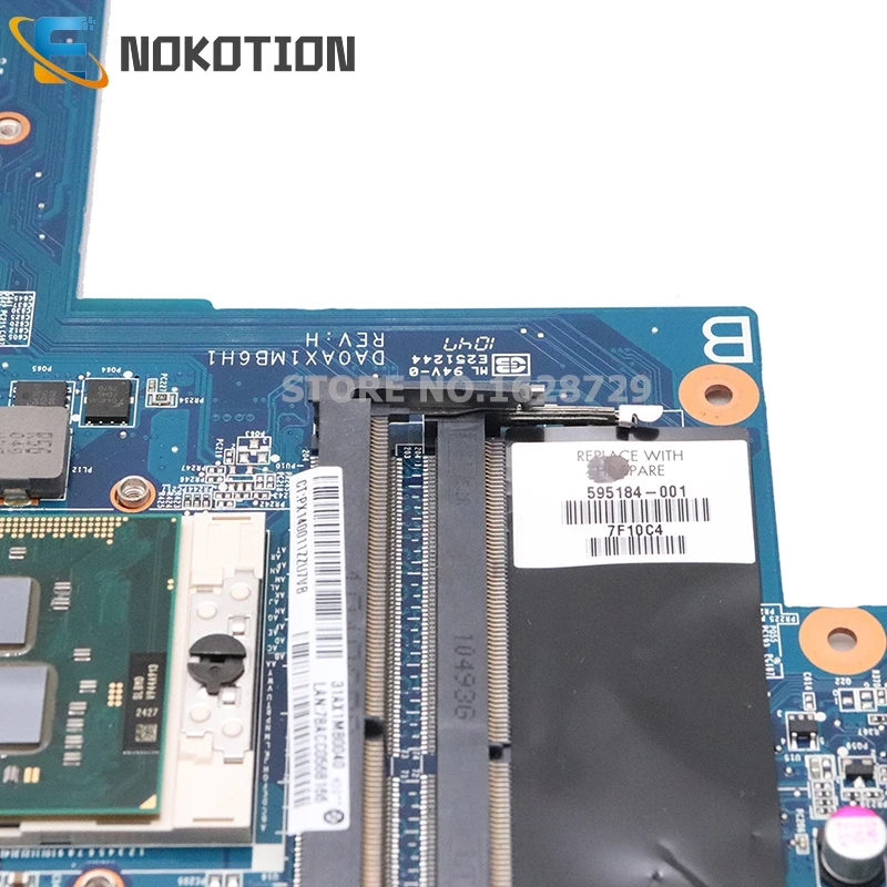 NOKOTION 595184-001 DA0AX1MB6H1 Pro HP CQ42 CQ62 G62 G42 G72 laptop základní desky DDR3 HM55 zdarma cpu 3