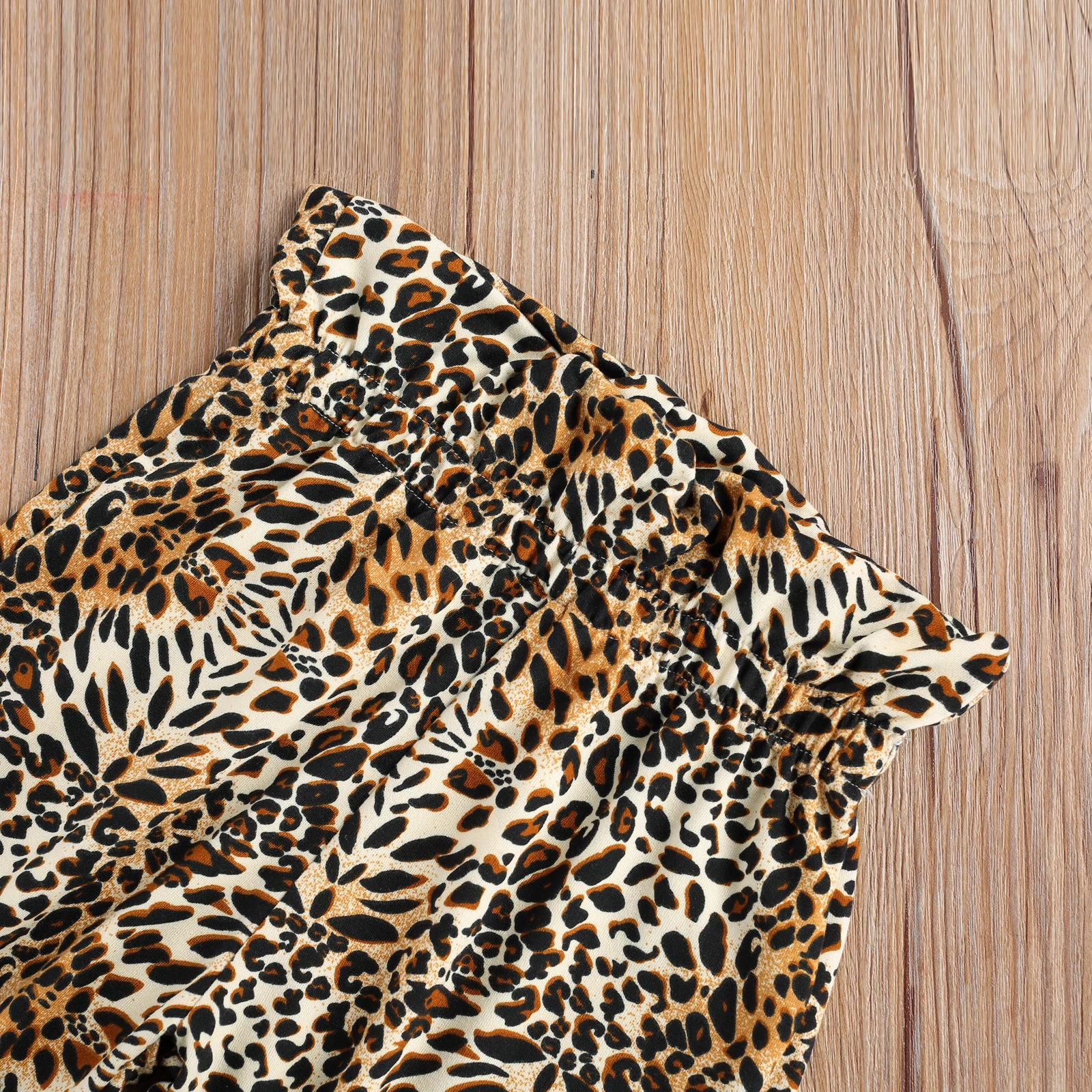 Novorozence Baby Girl Top Leopard Kalhoty Oblek O-Neck Prohrábnout Dlouhý Rukáv Tričko+Teplo Uvolněné Kalhoty+Bowknot Čelenka Oblečení 0-24M 2
