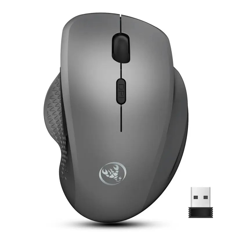 Nová Bezdrátová Myš Ergonomická Počítačová Myš PC Optická Mause s USB Přijímačem 2,4 Ghz Tichý Bezdrátových Myší 1600 DPI Pro Notebook 2