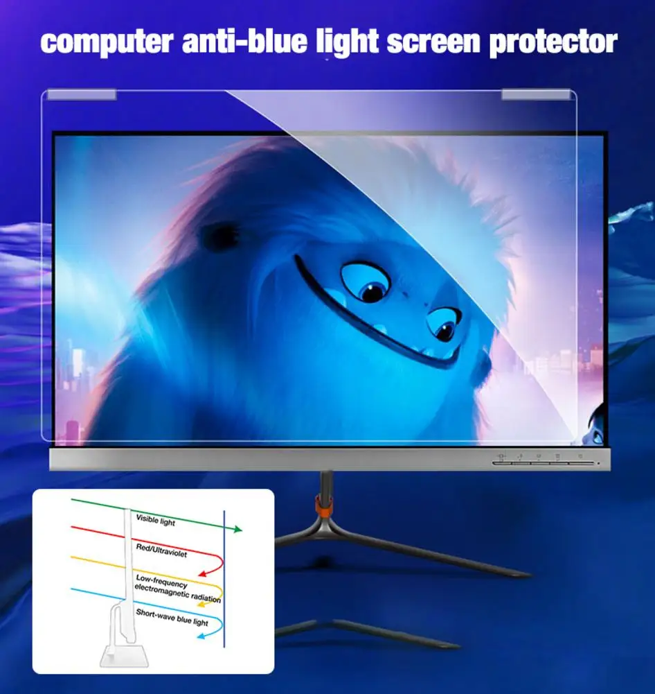 Nové 17-24 Palců Počítači Screen Protector Modré Světlo Blokování Anti-Oslnění, Anti-UV Ochrana Očí Filtr, Fólie Pro Notebook Desktop PC 0
