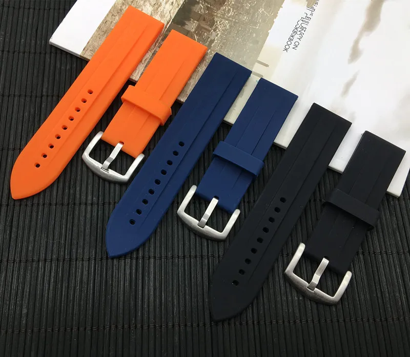 Nové 23mm měkké silikonové pryže watchband popruh pro armani hodinky kapela pro AR0527 AR0528 AR0583 AR0585 AR5856 AR0584 AR0593 logo na 1