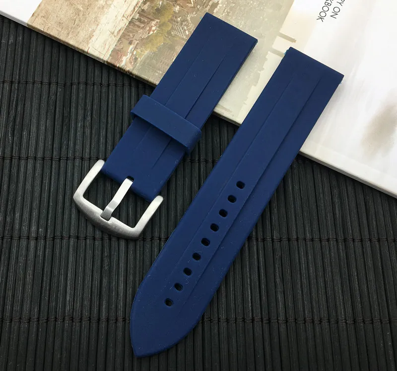 Nové 23mm měkké silikonové pryže watchband popruh pro armani hodinky kapela pro AR0527 AR0528 AR0583 AR0585 AR5856 AR0584 AR0593 logo na 2