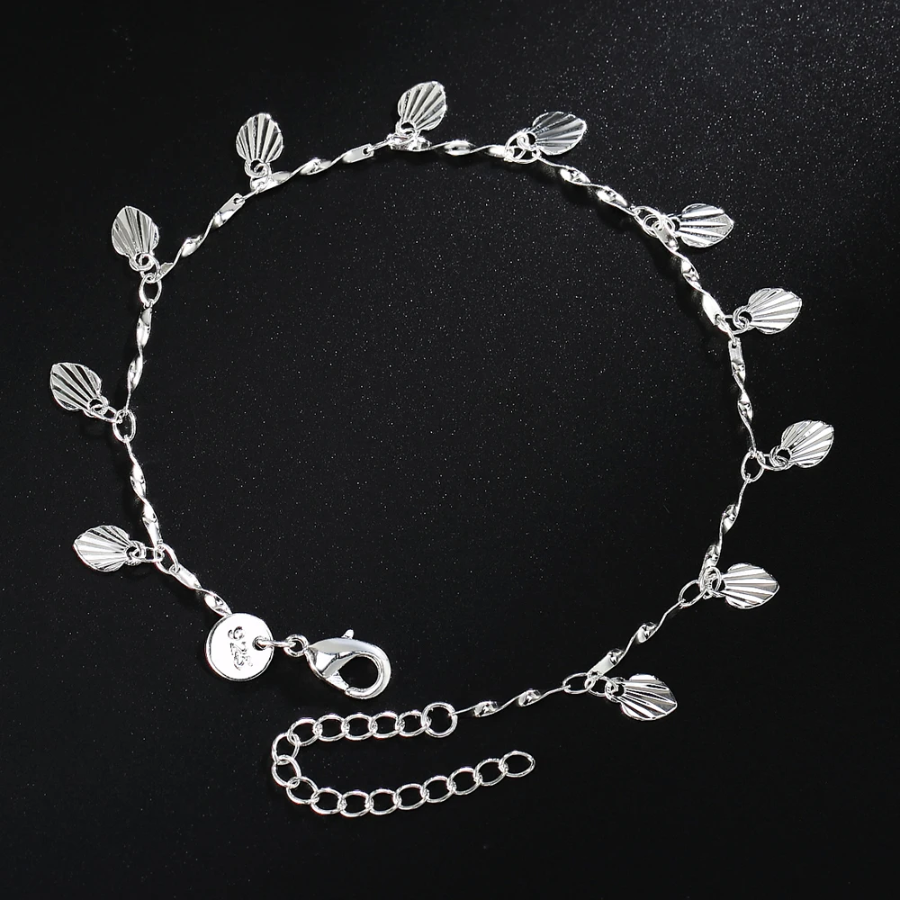 Nové 925 Stříbrné Srdce náramek Náramek Pánské & Dámské Šperky Dárek 2