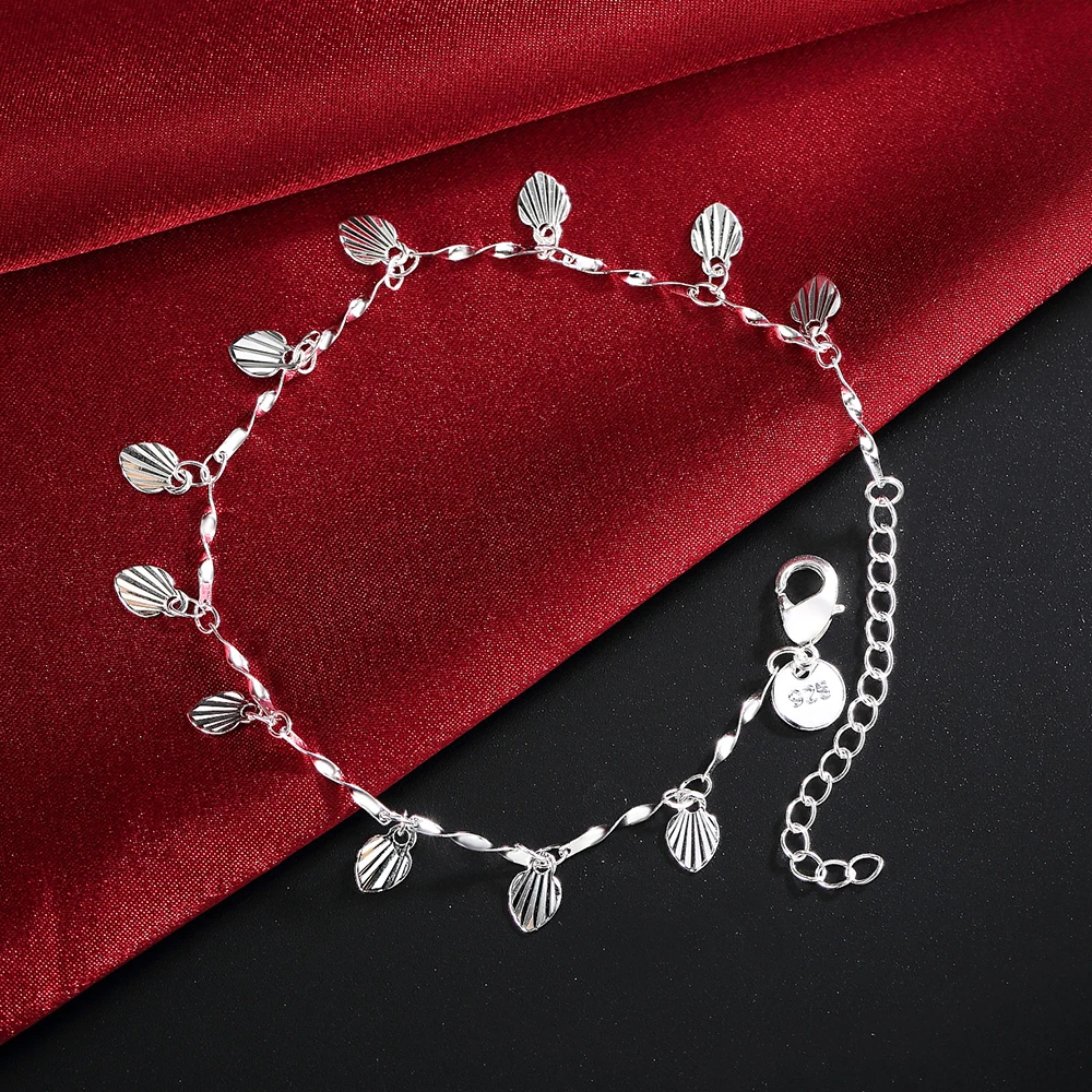 Nové 925 Stříbrné Srdce náramek Náramek Pánské & Dámské Šperky Dárek 4