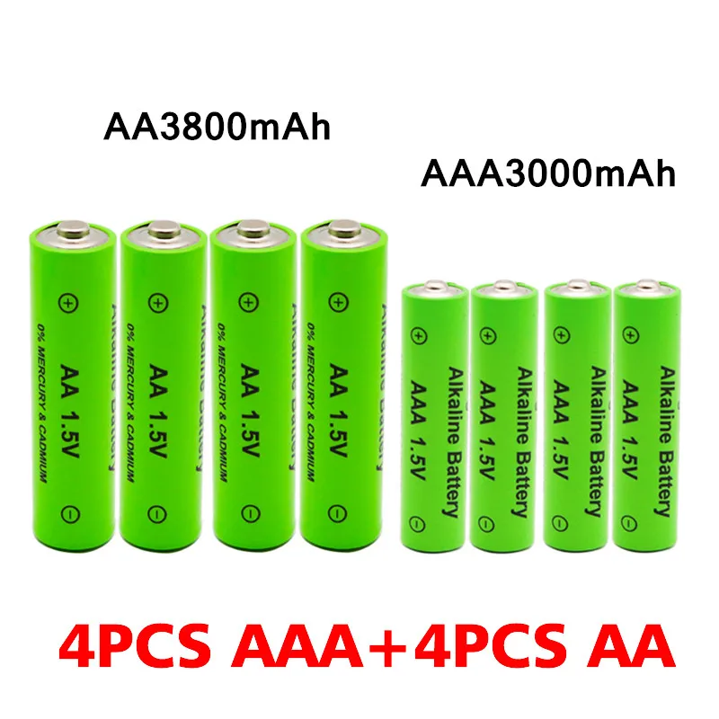 Nové AA 1,5 V, 3800mAh/1.5 V AAA 3000mah dobíjecí Alkalické baterie svítilna hračky, hodinky, MP3 přehrávač nahradit Ni-Mh baterie 3