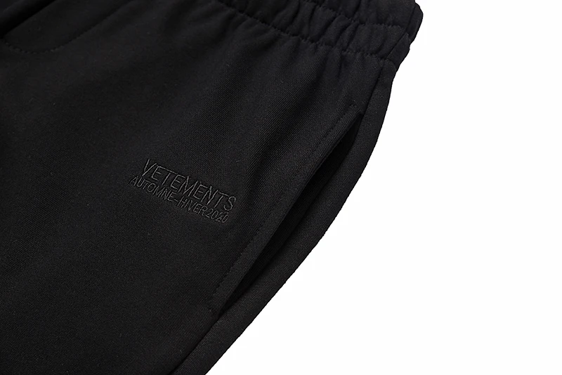 Nové Dorazí VETEMENTS Kalhoty 2020ss Tepláky Muži Ženy 1:1 Černá Hip Hop Streetwear Podzim Zima Příležitostné Běžce Kalhoty Kalhoty 2