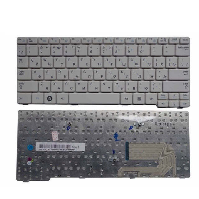 NOVÉ ruské klávesnice pro Samsung N150 plus N143 N145 N148 N158 NB30 NB20 N102 N102S NP-N145 Notebook, černá/bílá RU layout 0