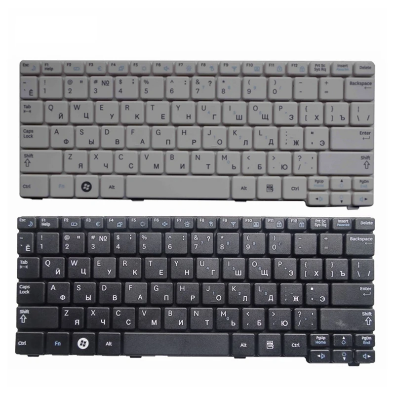 NOVÉ ruské klávesnice pro Samsung N150 plus N143 N145 N148 N158 NB30 NB20 N102 N102S NP-N145 Notebook, černá/bílá RU layout 2
