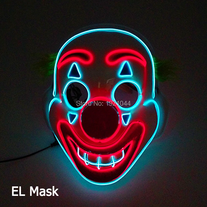 Nově Navržené Led Svítící Maska na Halloween Párty Maska Masky Neonové Světlo Maske Ve Tmě Zářící Regenerační Maska Horor 1