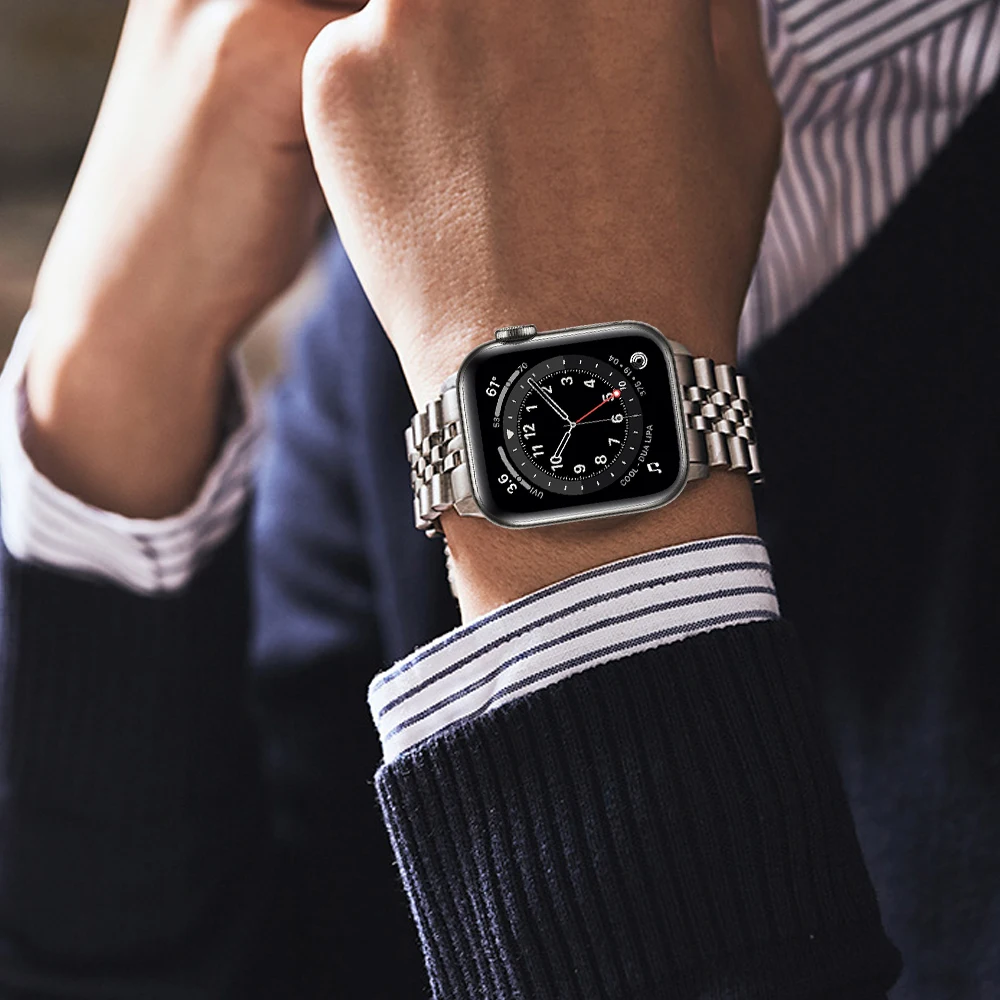 Náramek pro apple hodinky řady 6 5 4 se kapela 44mm 40 mm luxusní Nerezové Kovové pásy pro iwatch 3 popruh 42mm 38mm correa 3