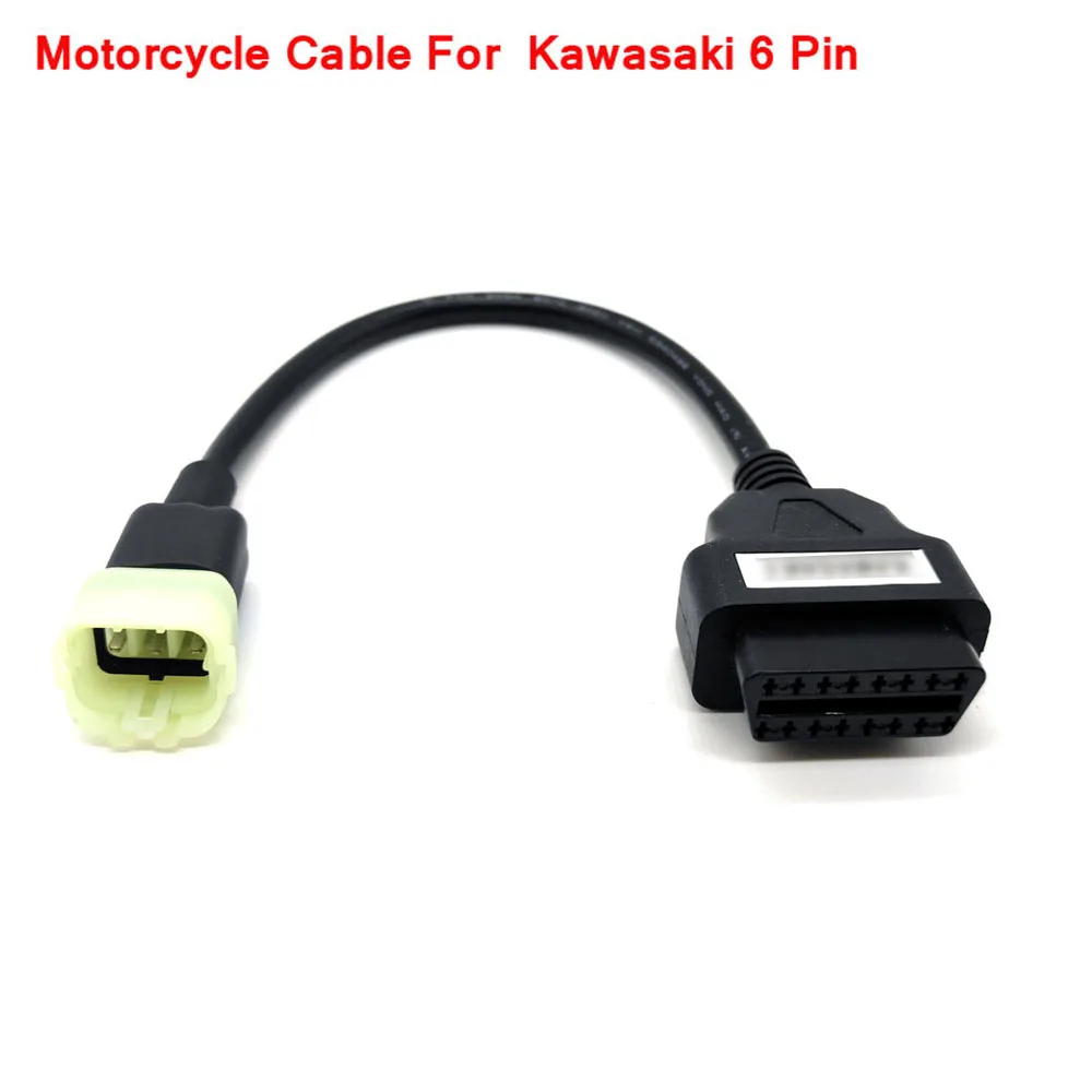 OBD Motocykl Kabel Pro Kawasaki 6 Pin Konektor Kabel Diagnostický Kabel 6Pin pro OBD2 16 pin Adaptér 1