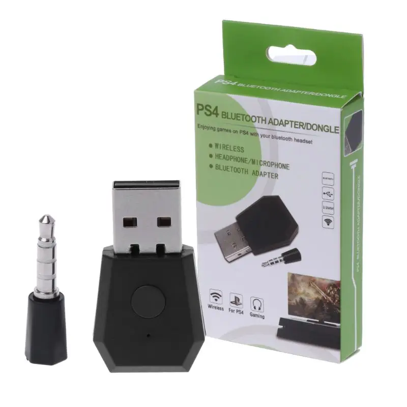 OOTDTY Adaptér USB Bluetooth Vysílač Pro PS4 Playstation Bluetooth 4.0 Sluchátka s mikrofonem, Přijímač Dongle pro Sluchátka 4