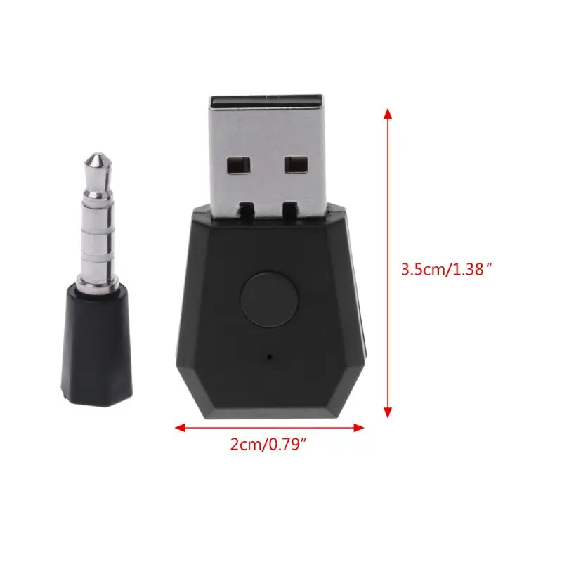OOTDTY Adaptér USB Bluetooth Vysílač Pro PS4 Playstation Bluetooth 4.0 Sluchátka s mikrofonem, Přijímač Dongle pro Sluchátka 5