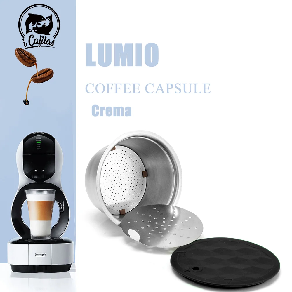 Opakovaně použitelné Kapsle Káva Koš pro Dolce Gusto Nerez Crema Filtr Plnitelné Pod EDG616 Drop Kávovar Maker 0