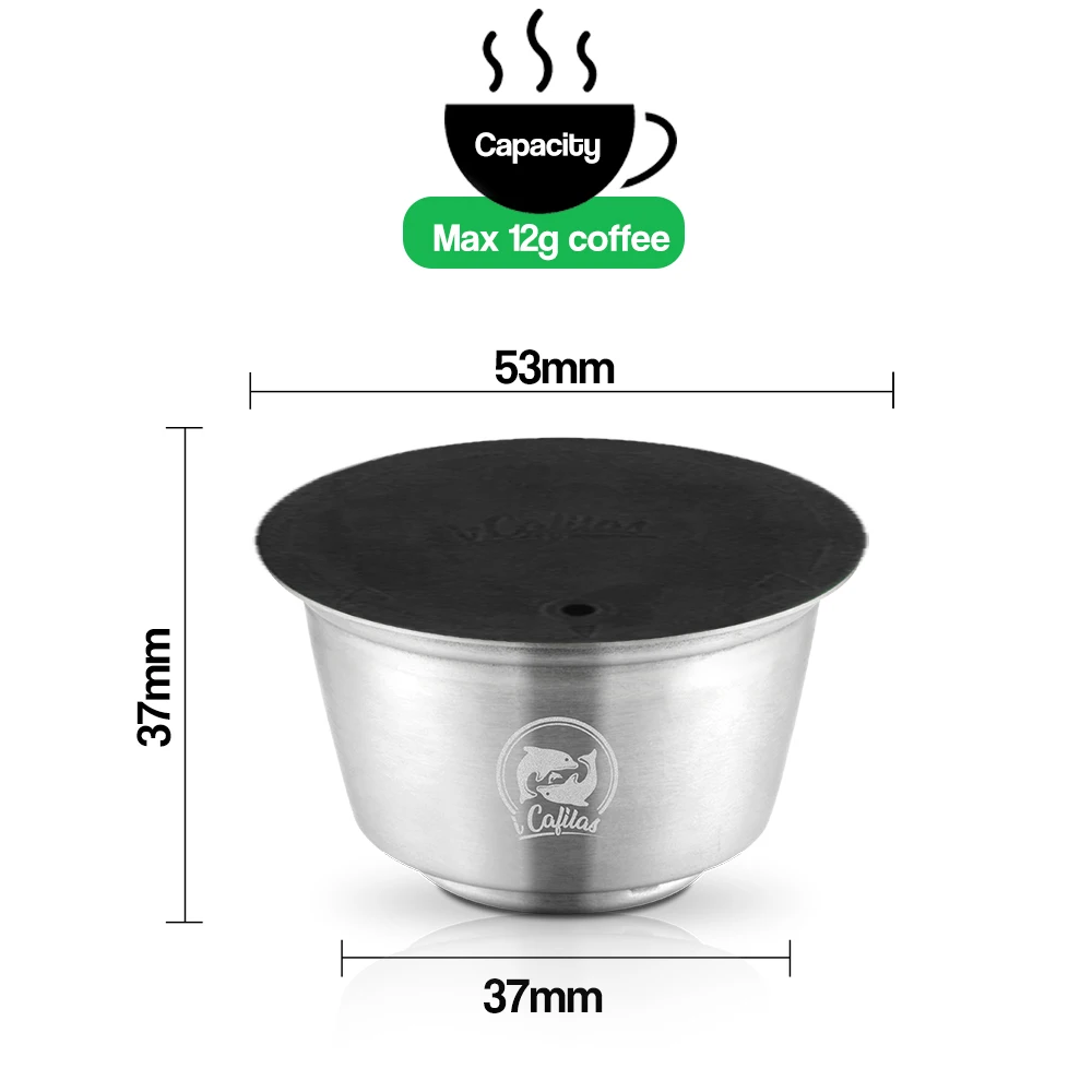 Opakovaně použitelné Kapsle Káva Koš pro Dolce Gusto Nerez Crema Filtr Plnitelné Pod EDG616 Drop Kávovar Maker 5