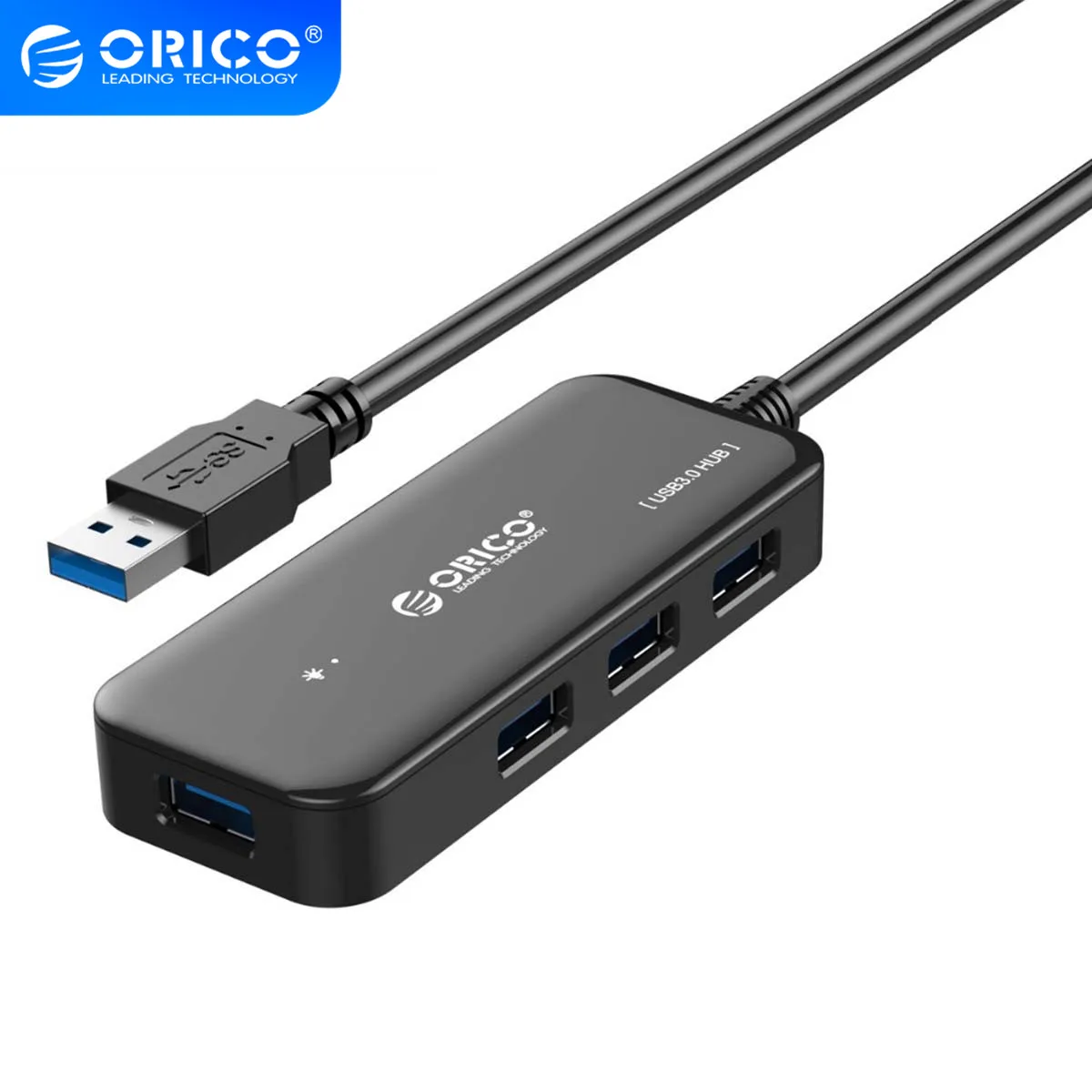 ORICO USB 3.0 HUB 4 Port Mini HUB Podpora OTG Funkce pro MacBook Notebook Počítač Tablet OTG USB HUB 15cm Délka Kabelu 2