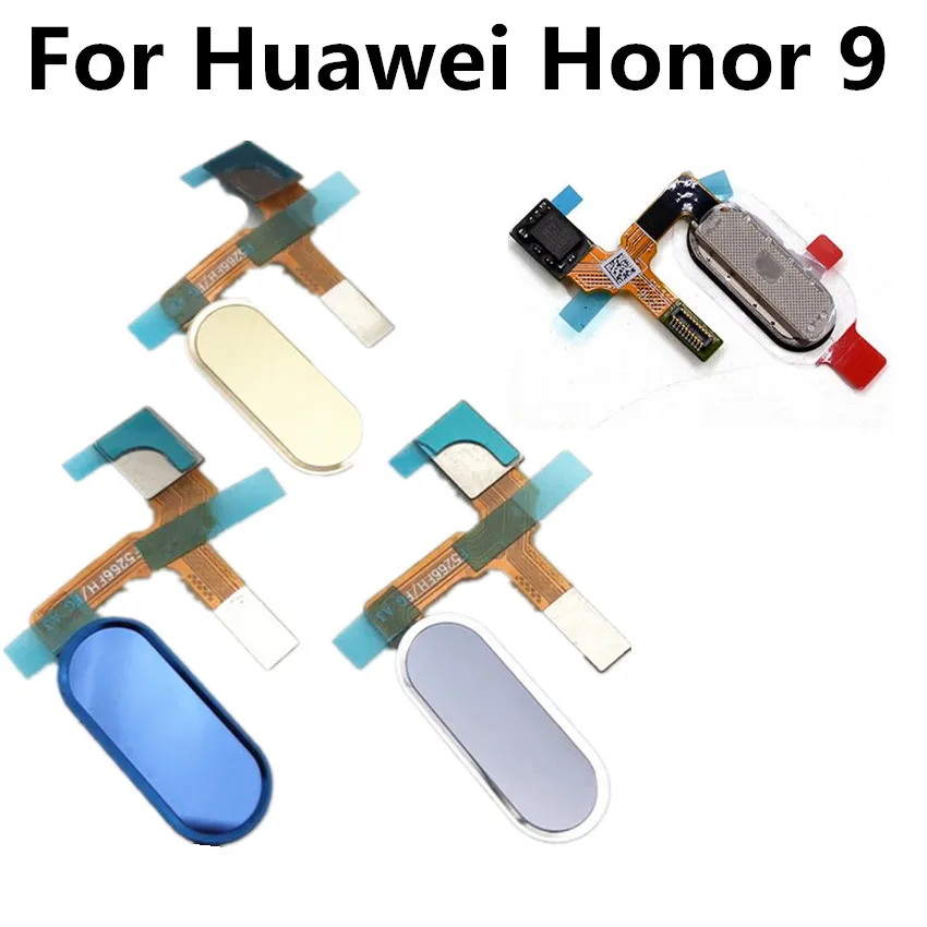 Otisků prstů tlačítko Pro Huawei Honor 9 Otisků prstů Flex Kabel Home Tlačítko Menu Flex Kabel Náhradní Díly Vrátit tlačítko pro odemknutí 1