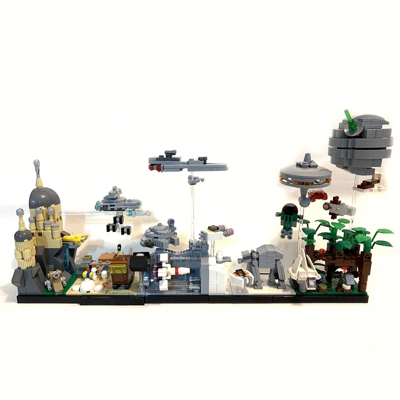 Panorama Architektura Série Star Wars Městě Prostoru Street View DIY Stavební Bloky Hračky Moc Cihly Děti Vzdělávací Kreativní Dárek 2