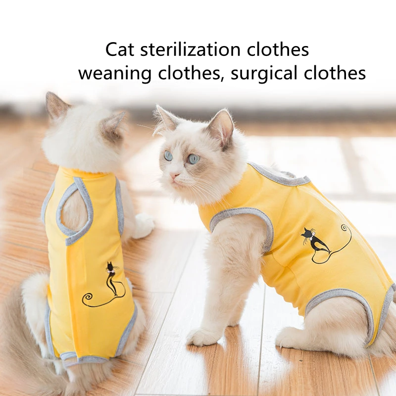 Pet Cat Dog Clothes Post-Operation Clothes Pet Surgical Gown Coat Sterilization Weaning Anti-licking Pet Cat Products Supplies 4