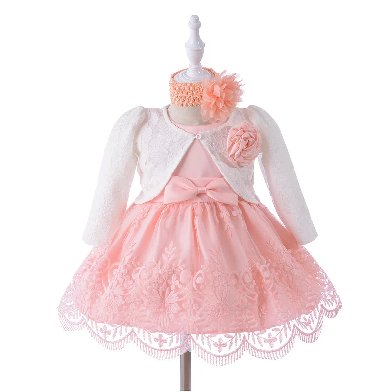 Pink Angel Baby Dívky Šaty + Sako, Dítě 1 Rok Starý Narozeniny, Vánoční Večírek Dítě Dívky Vestidos 2021 Holčička Oblečení 184043 2