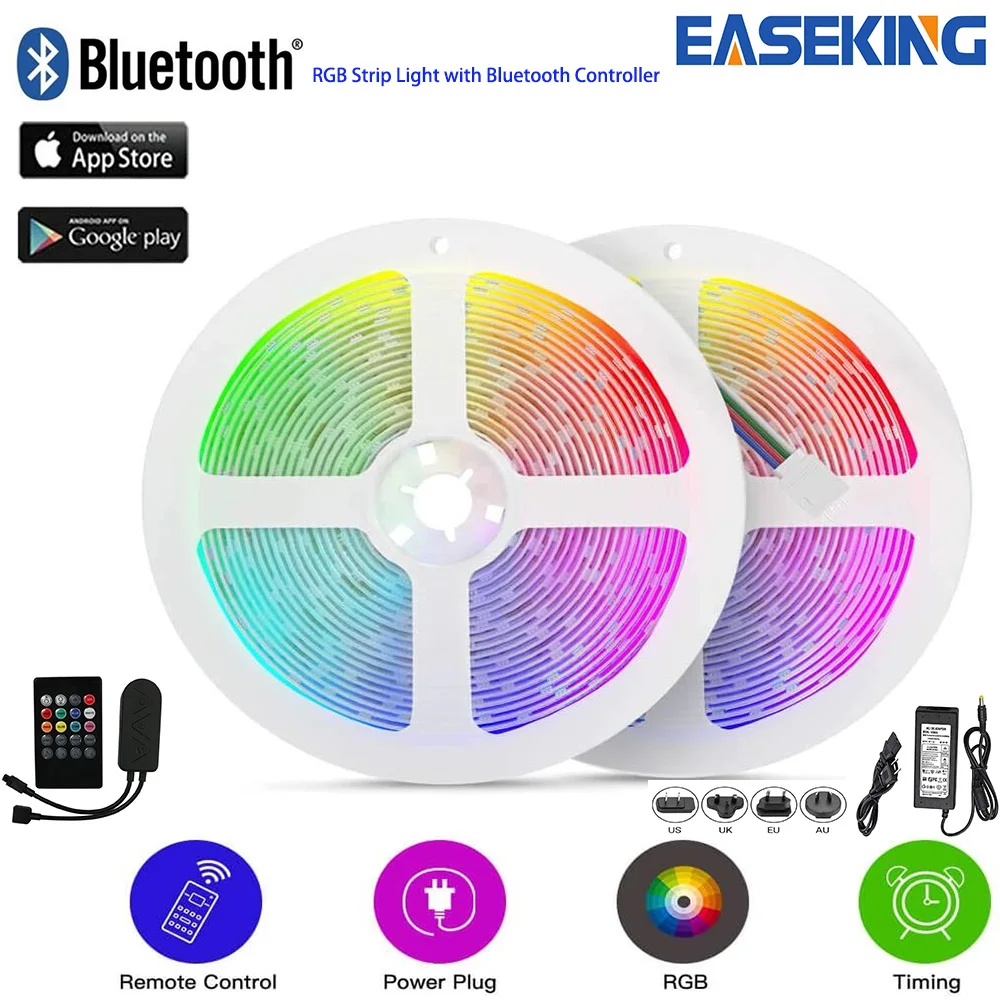 Populární Bluetooth RGB Strip Light Controller Wireless SmartPhone Řízené RGB SMD5050 LED Pásky Světlo SYNCHRONIZACE Hudby Funkce Časovače 1