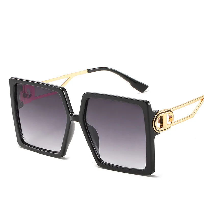 Populární Náměstí sluneční Brýle Pro Ženy 2021 Trend Luxusní Značkové Nadrozměrných sluneční Brýle Lady Retro Sluneční Brýle Odstíny Pro Ženy UV400 5