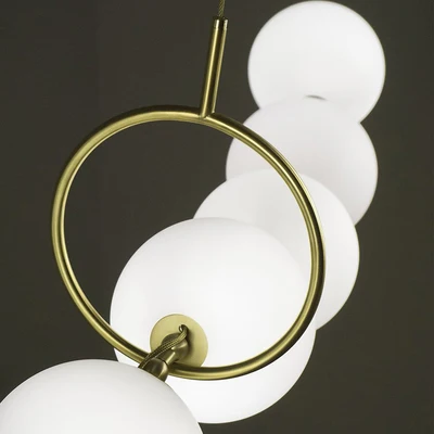 Postmoderní coco lampy Nordic Obývací Pokoj Americký Styl přívěsek lampy Restaurace Skleněná Koule Náhrdelník, přívěsek světla Kreativní LED 5
