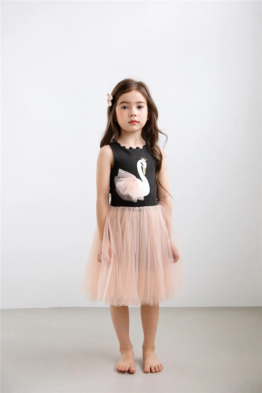 Princezna díkůvzdání tutu šaty, dětské šaty pro dívky šaty elegantní vestidos holčička oblečení Knee-Length Patchwork 2
