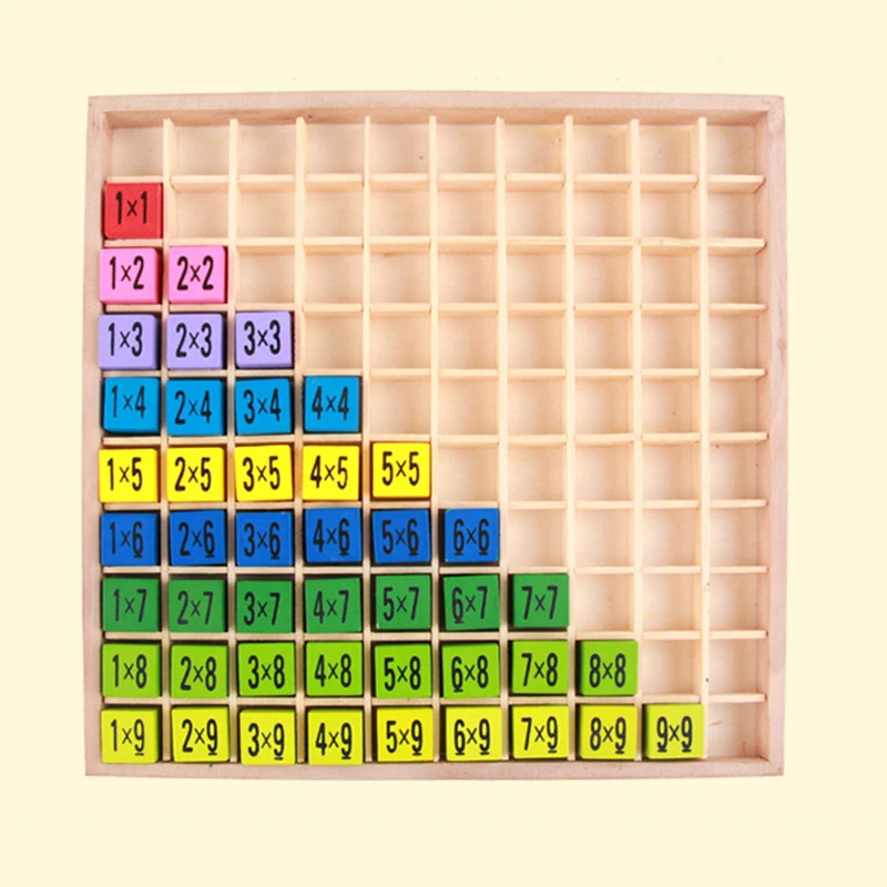 Pro Děti 99 Násobilka Matematika Hračky Dřevěné Hračky Obrázek Bloky Dítě Aritmetický Výuky Mozek Hra, Učit Se Vzdělávací Dárky 3