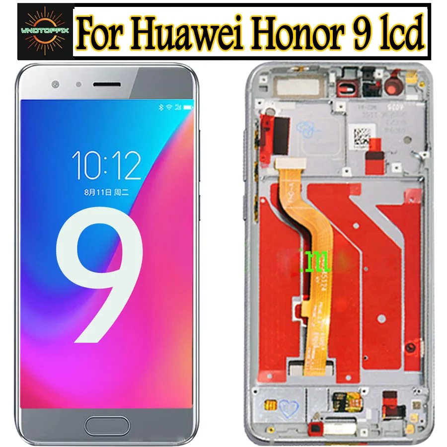 Pro Huawei Honor 9 LCD Displej Tuoch Obrazovky Shromáždění na počest 9 lcd s rámečkem Pro Huawei Honor 9 STF-L09 STF-AL00 STF-AL10 LCD 2