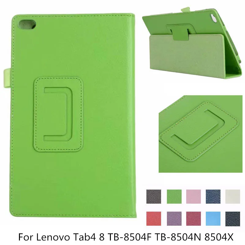 Pro Lenovo Tab 4 8 TB-8504 Pouzdro Flip Litchi PU Kožené pouzdro pro Lenovo Tab4 8 TB-8504F TB-8504N 8504X Tablet Folio Pouzdro + pero 2