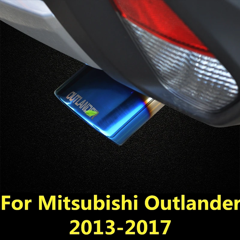 Pro Mitsubishi Outlander 2013 Až 2017 Auto Auto Tlumič Výfuku Tip Trubky Z Nerezové Oceli Chrom Trim Upravené Auto Zadní Ocas V Krku 3