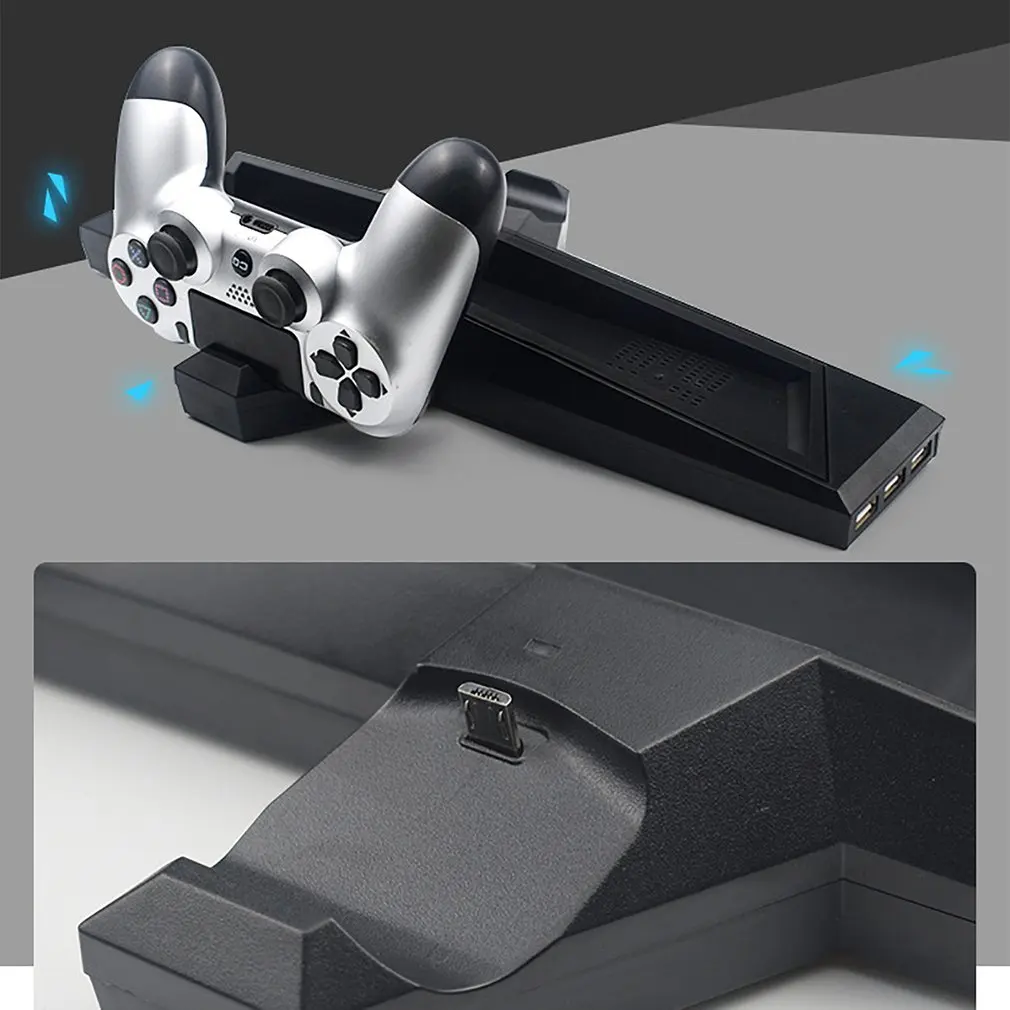 Pro PS4/PS4 Slim Vertikální Stojan s Ventilátorem Dual Controller Charger Nabíjecí Stanice Pro SONY Playstation 2