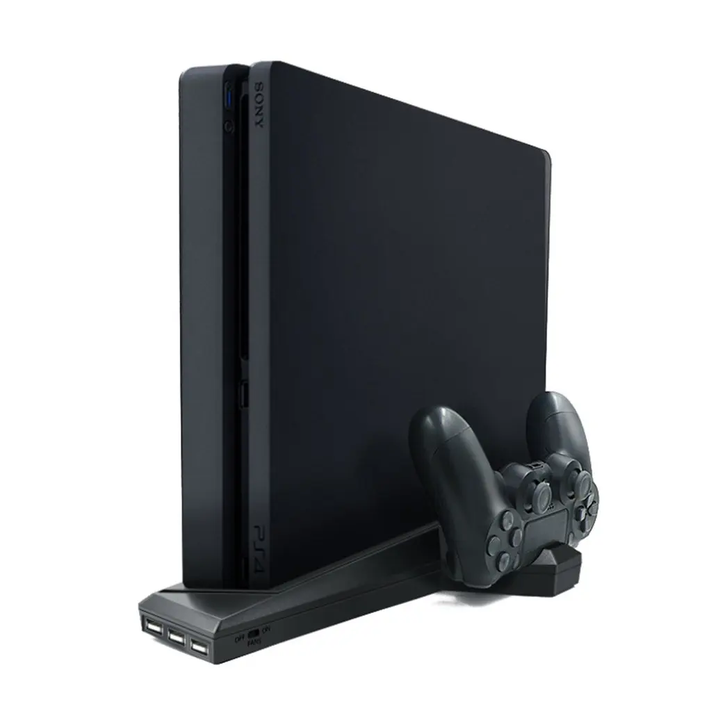 Pro PS4/PS4 Slim Vertikální Stojan s Ventilátorem Dual Controller Charger Nabíjecí Stanice Pro SONY Playstation 4