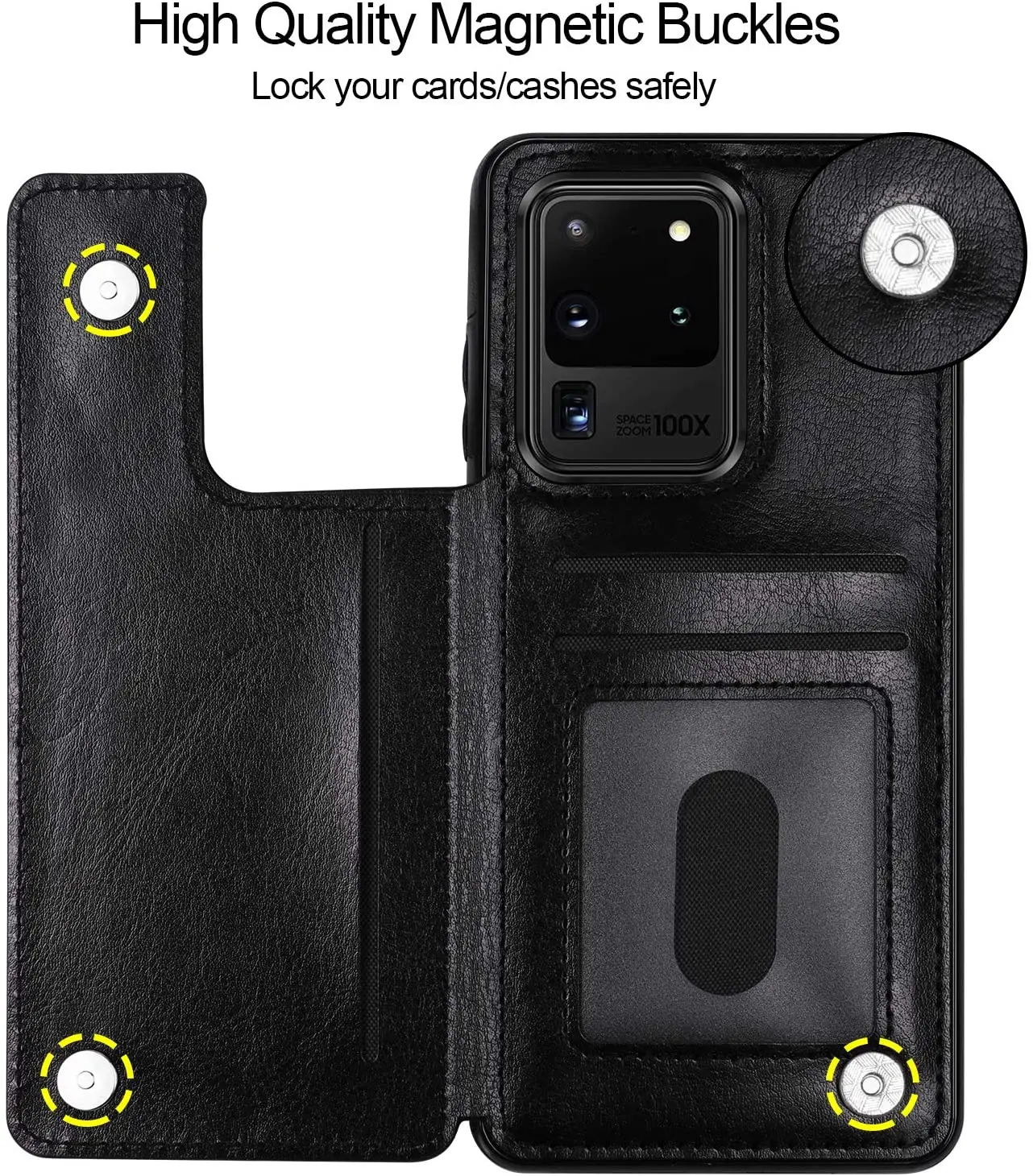 Pro Samsung Galaxy Note 20 Ultra /S20 Ultra S20+ 5G Peněženka Případ Luxusní Slim Fit Premium Kůže Sloty pro Karty, Nárazuvzdorné Flip Shell 1