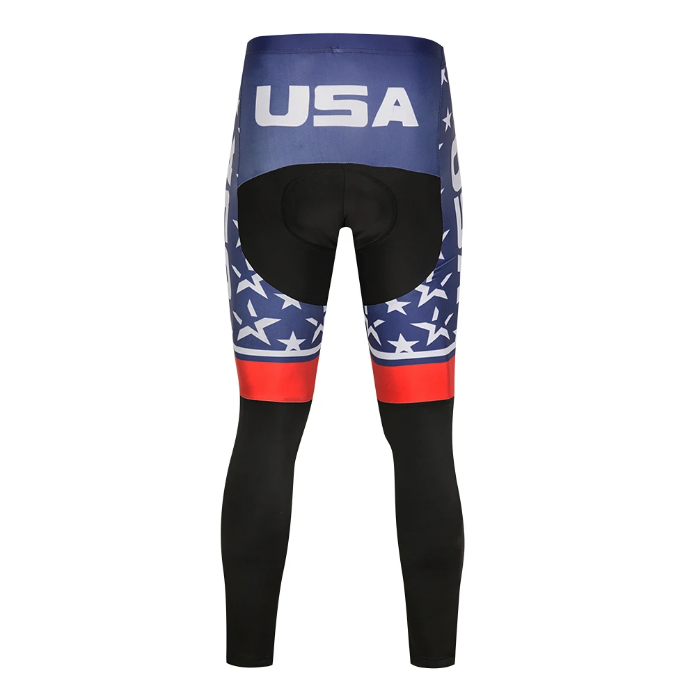 Pro Tým Cyklistické USA Vlajka Hvězdy Dlouhý Rukáv Uniformy Ropa Ciclismo Dres MTB Kolo Košile Pad Kalhoty Set Cyklistické Oblečení Oblečení 0