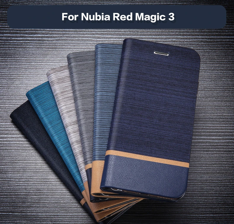 Pu Kožené Pouzdro Pro ZTE Nubia Red Magic 3 Obchodní Telefon Pouzdro Pro ZTE Nubia Red Magic 3 Flip Pouzdro Měkké Tpu Silikonový Zadní Kryt 3