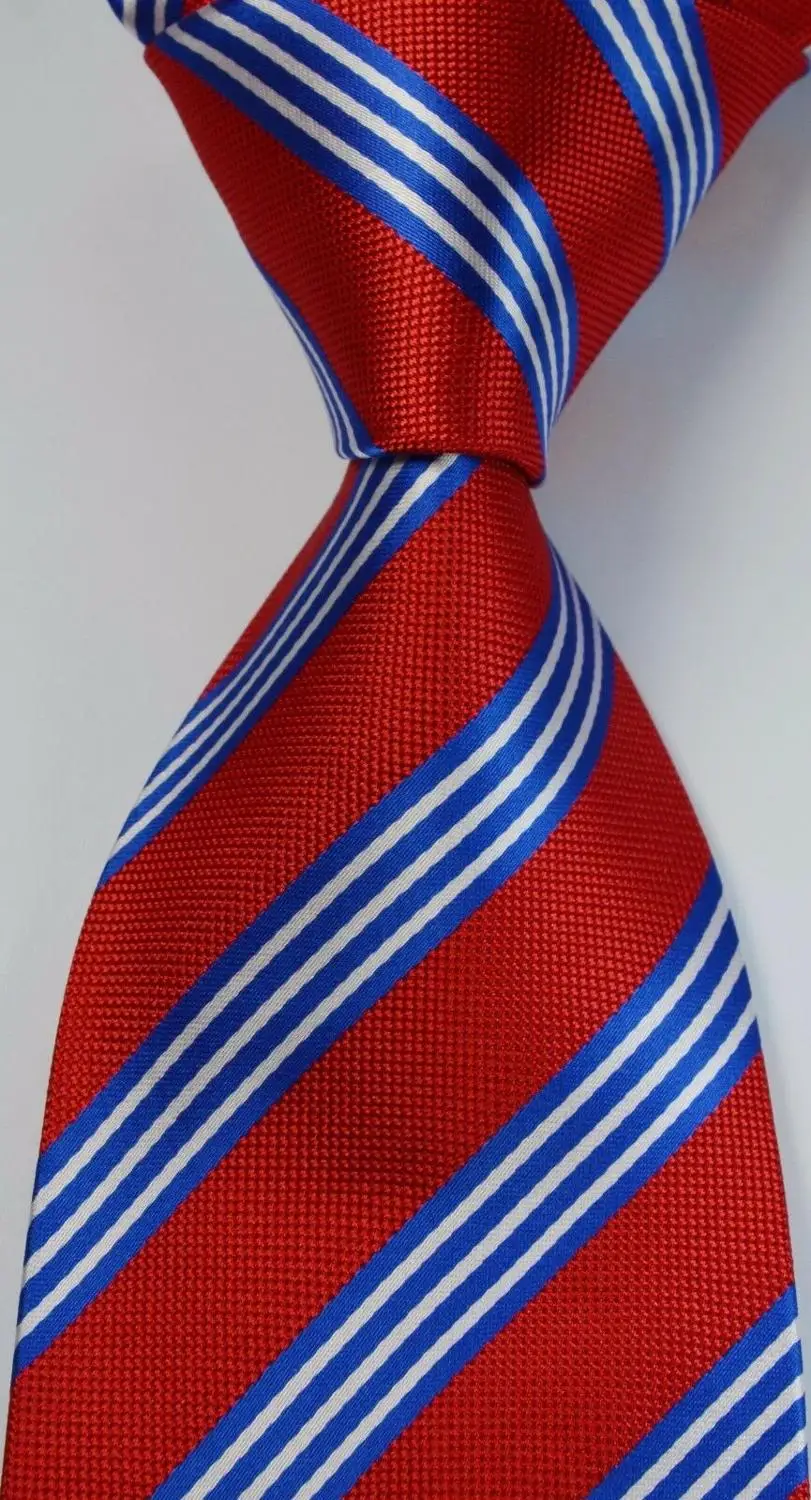 Pánské Pruhované Kravata Hedvábí, 9 cm Červená Bílá Růžová Žakárové Svatební Party Tkané Módní Design Kravata 1