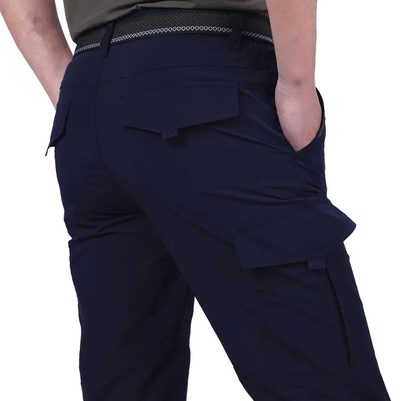 Pánské Taktické Cargo Kalhoty Prodyšné, lehké, Vodotěsné Rychlé Suché Ležérní Kalhoty Mužů Letní Army Vojenský Styl Kalhoty 4XL 4