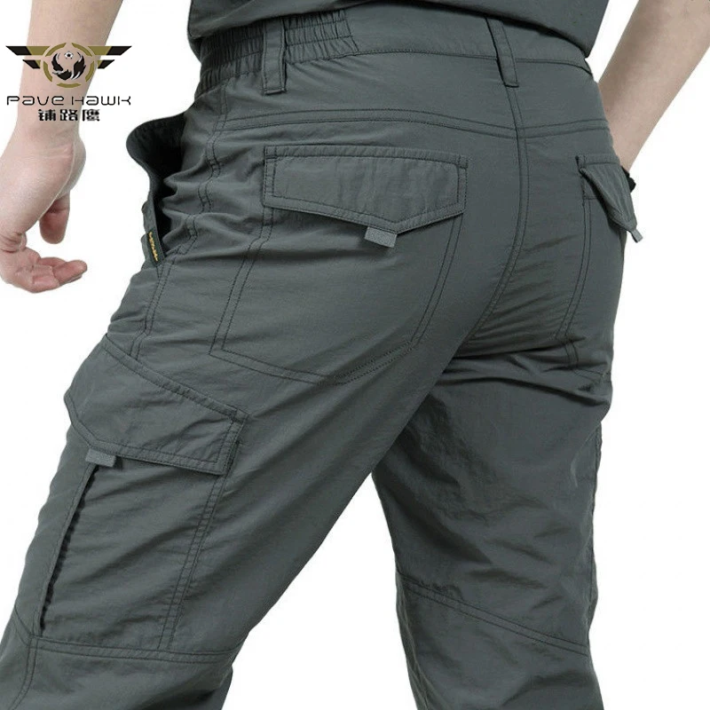 Pánské Taktické Cargo Kalhoty Prodyšné, lehké, Vodotěsné Rychlé Suché Ležérní Kalhoty Mužů Letní Army Vojenský Styl Kalhoty 4XL 5