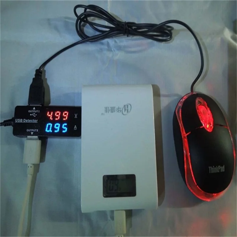 Přenosné Digitální Led USB 2.0 Duální Výstup Nabíjení Napájecí Napětí Proud Multimetr Amp Volt Power Meter Měřič voltmetr Monitor 5