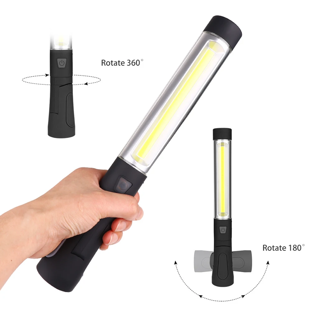 Přenosné Pracovní Světlo COB LED Svítilna USB Nabíjecí pracovní světlo Magnetický Pochodeň 360 Otočit Inspekční Lampa s Háčkem Opravy 1