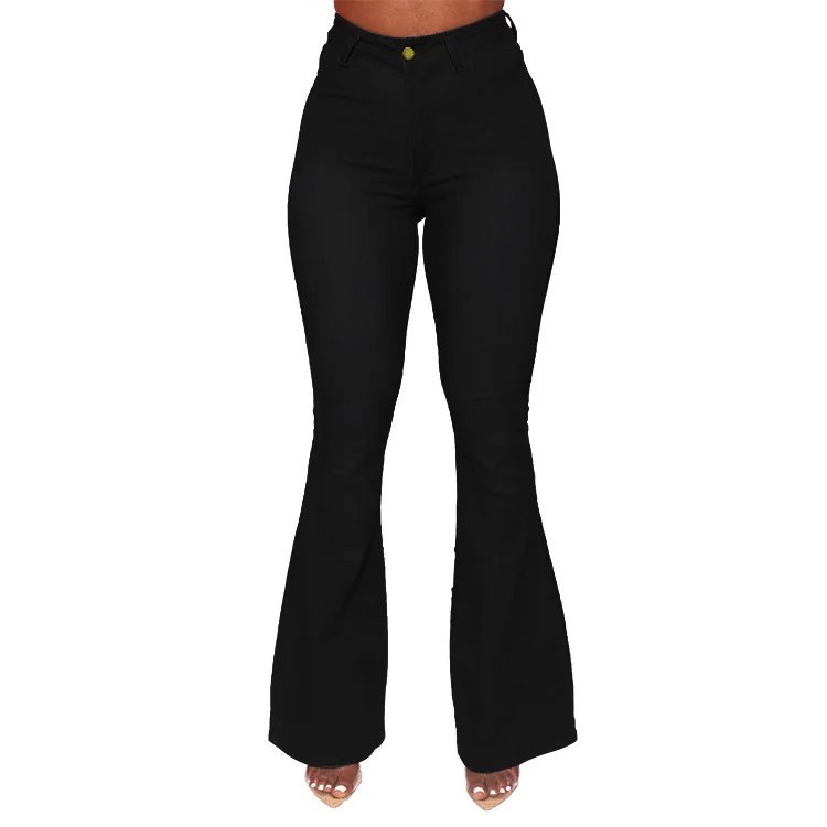 Příležitostné Ženy Roztrhl Džíny Denim kalhoty Flare Kalhoty Streetwear Vysokým Pasem Má Strečové Džíny pro Ženy Plus Velikost S-3XL 2
