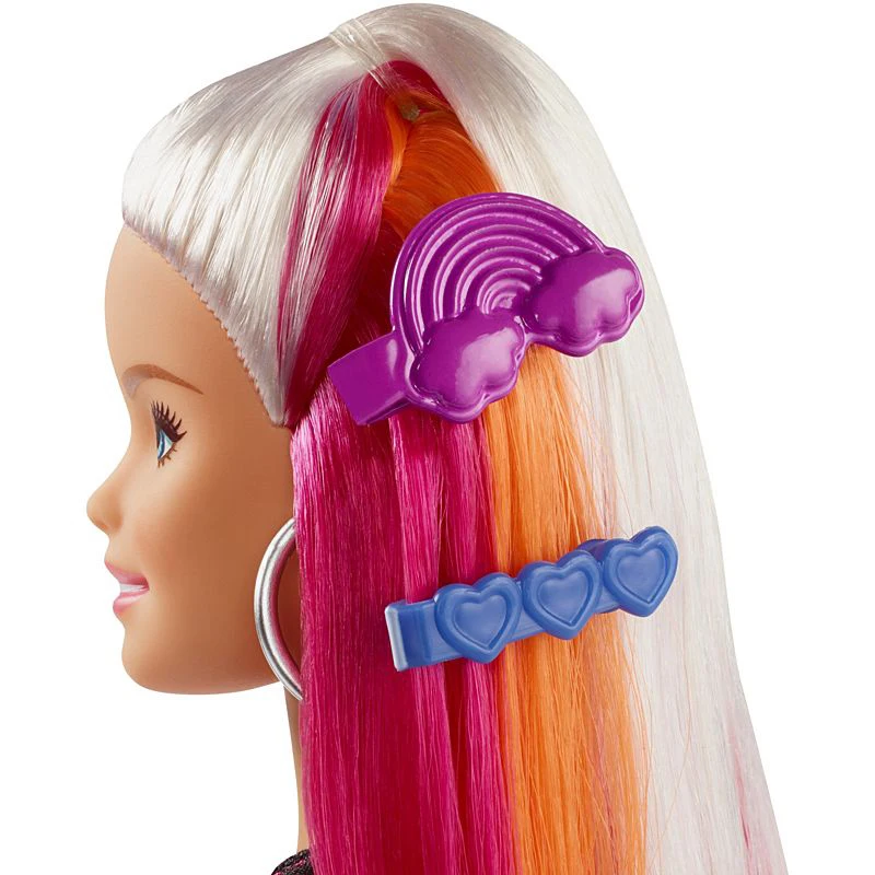 Původní Barbie Duhová Jiskra Vlasy Panenka Dárek k Narozeninám Dívka Brinquedos Bonecas Hračky pro Děti Juguetes Paratoys Dívky Dárek 3