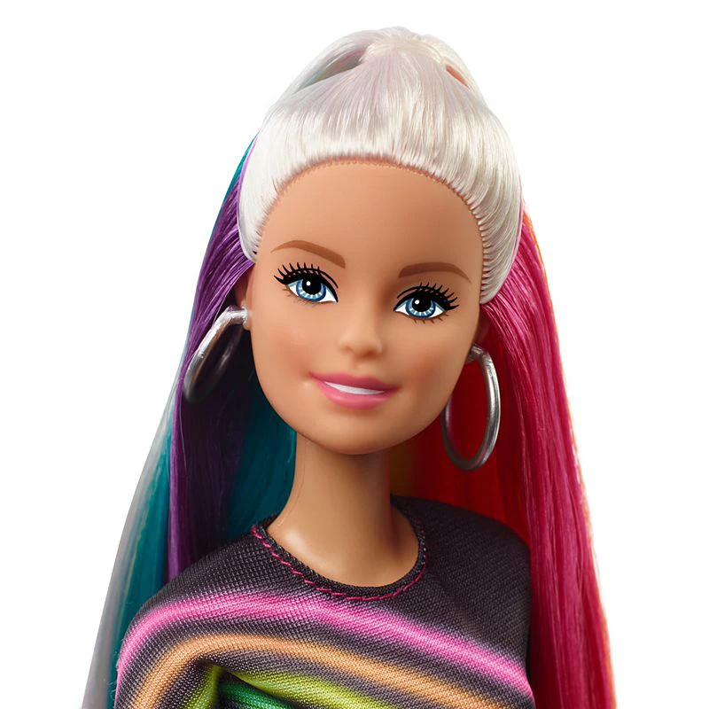 Původní Barbie Duhová Jiskra Vlasy Panenka Dárek k Narozeninám Dívka Brinquedos Bonecas Hračky pro Děti Juguetes Paratoys Dívky Dárek 5