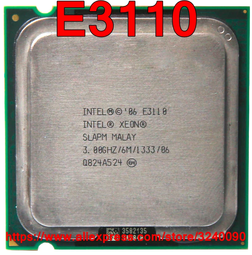 Původní CPU Intel XEON E3110 3.00 GHz/6M/1333MHz, Dual-Core Socket 775 doprava zdarma rychlou loď rovná E8400 0