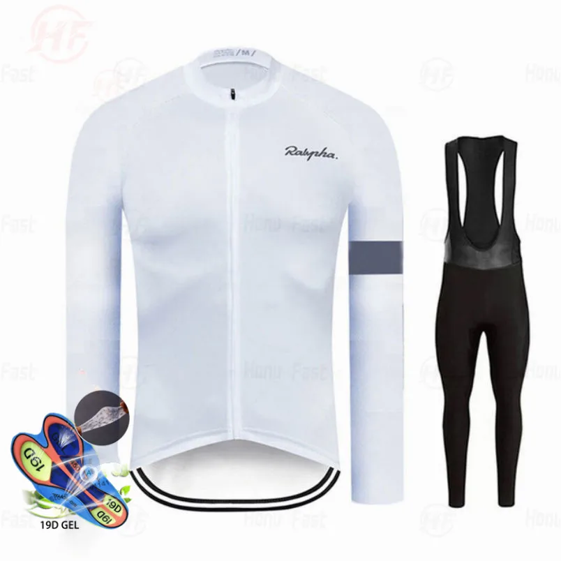 Raphaing Týmu Pro Jarní Cyklistické Jersey Set Dlouhý Rukáv MTB Cyklistické Oblečení Cyklistické Oblečení Cyklistické Oblečení Ropa Maillot Ciclismo 1