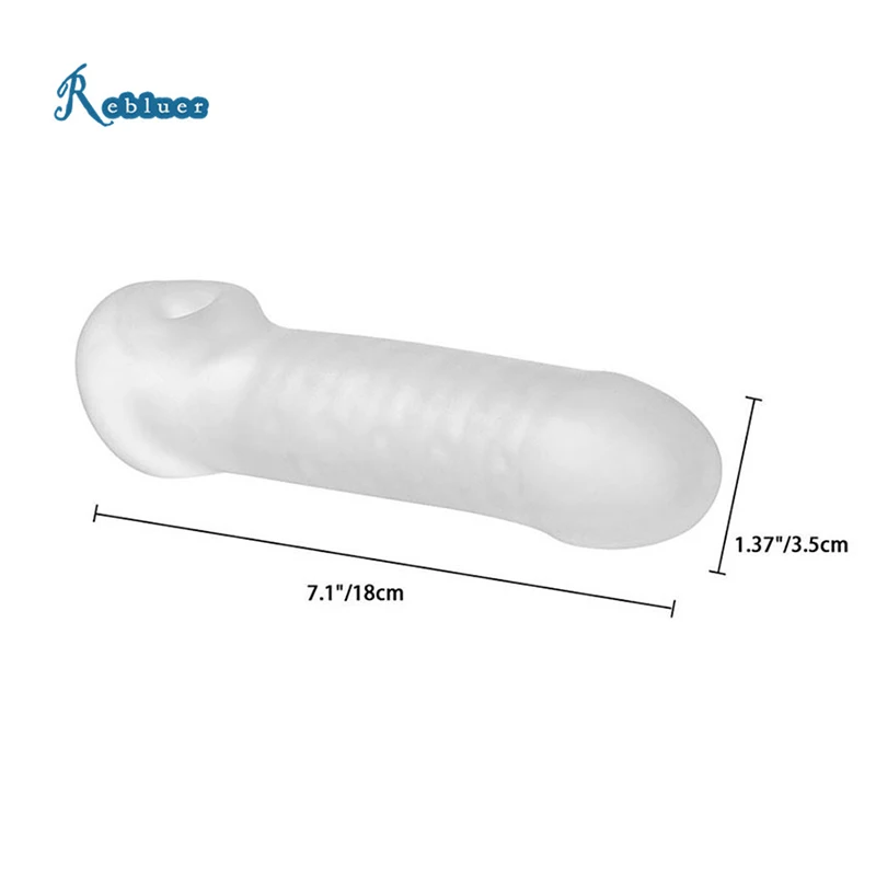Rebluer Opakovaně Penis Dildo Kondom Silné Zvětšovací Kroužek Na Penis Penis Rukáv Extender Intimní Zboží Pro Muže, Sex Hračky Obchod 2