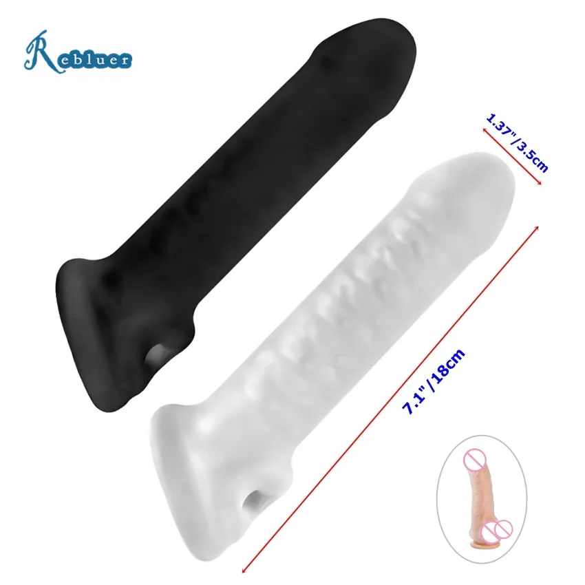 Rebluer Opakovaně Penis Dildo Kondom Silné Zvětšovací Kroužek Na Penis Penis Rukáv Extender Intimní Zboží Pro Muže, Sex Hračky Obchod 5